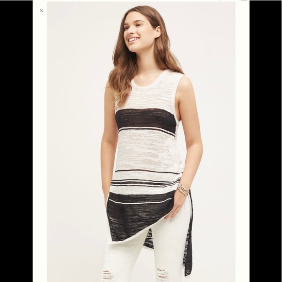 Anthropologie Tops - Anthropologie Shadowed Stripe Tunic